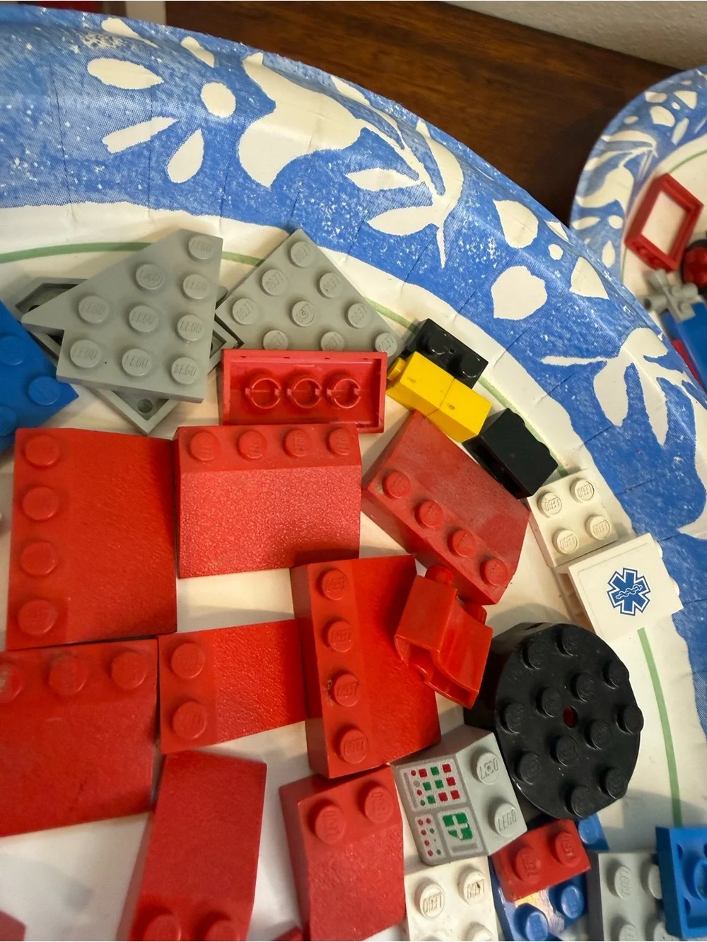 LEGO blocks and figs lot with case